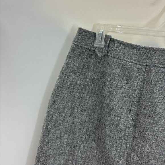 Talbots Womens Size 8 Petite Gray Wool Blend Tweed Career Work Skirt Classic - Picture 2 of 6